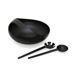 Saladier avec couverts noir Joseph Joseph